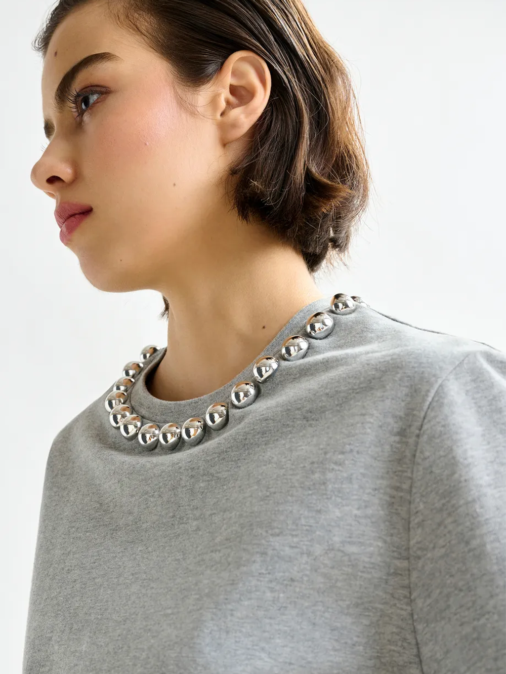 Intenso Silver Beaded Tshirt