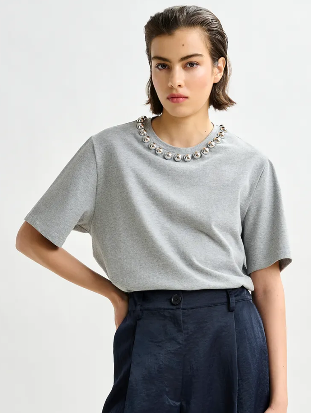 Intenso Silver Beaded Tshirt