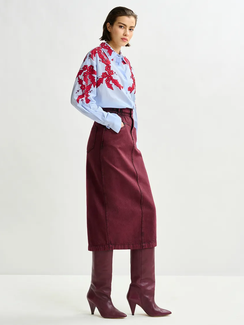 Inclusive Overdyed Denim Skirt