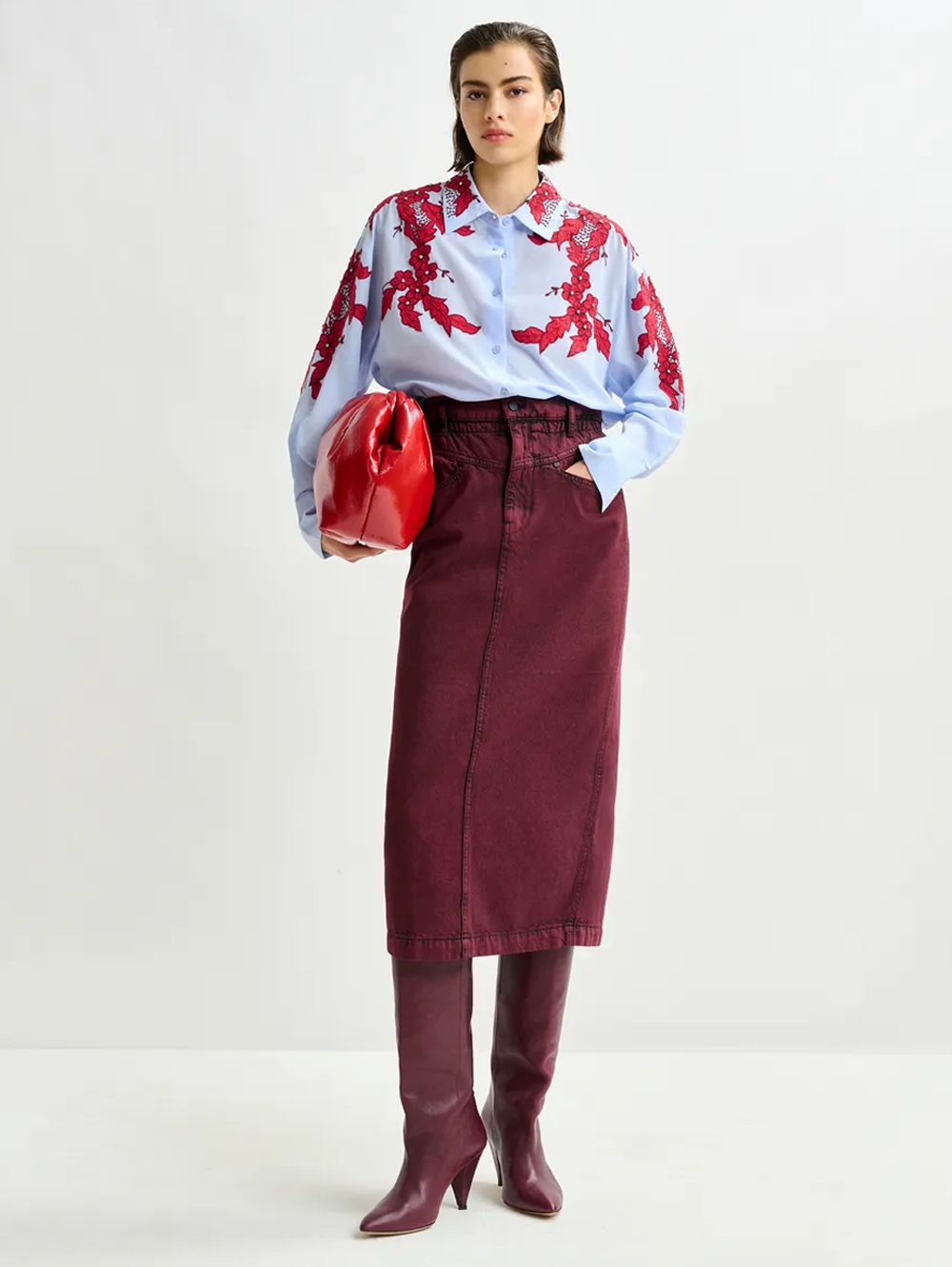 Inclusive Overdyed Denim Skirt