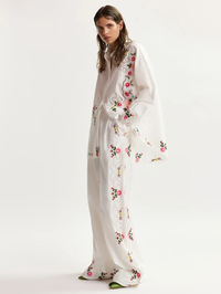 Jayme Embroidered Shirt in Off White