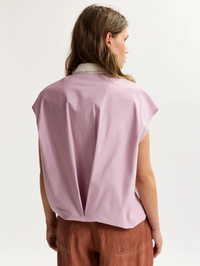 Janky Beaded Collar Shirt in Violette
