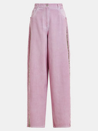 Jeeper Studded Wide Leg Pant in Violette