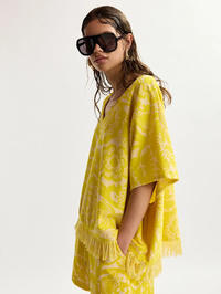 Jorlando Towel Jersey Top in Amalfi Lemon