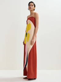 Jannick Printed Jersey Dress in Faded Plum