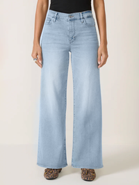 Le Slim Palazzo Jean in Hush Raw After by FRAME-HUSH RAW AFTER-AMY Atelier