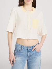 FRAME The Bodega Tee in Lemon Multi in LEMON MULTI – Image 1