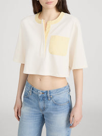 FRAME The Bodega Tee in Lemon Multi in LEMON MULTI – Image 5
