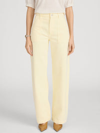 FRAME The Bow Cargo Pant in Lemon in LEMON – Image 1