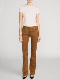 FRAME The Contrast Stitch Baby Tee in Bone – Image 7