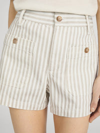 FRAME The Cruise Short in Flax Stripe in FLAX STRIPE – Image 3
