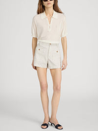 FRAME The Cruise Short in Flax Stripe in FLAX STRIPE – Image 4