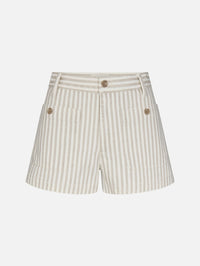 FRAME The Cruise Short in Flax Stripe in FLAX STRIPE – Image 6