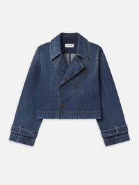FRAME The Denim Uniform Trench in Girlfriend – Image 1