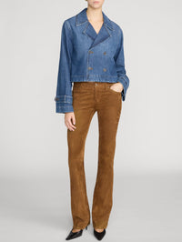 FRAME The Denim Uniform Trench in Girlfriend – Image 7