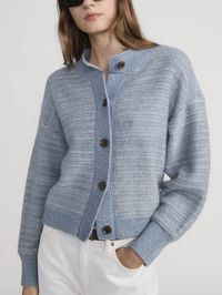 The Femme Cardi by FRAME-SKY BLUE MULTI-AMY Atelier