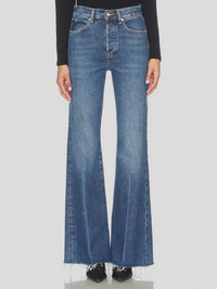 The Lax High Rise Flare Jeans in Antidote Raw Fray by FRAME-ANTIDOTE RAW FRAY-AMY Atelier