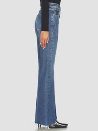 The Lax High Rise Flare Jeans in Antidote Raw Fray by FRAME - View 5