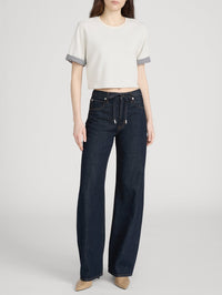 FRAME THE OFF DUTY DRAWSTRING BOW IN RINSE - 2