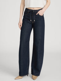 FRAME THE OFF DUTY DRAWSTRING BOW IN RINSE - 3
