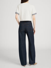 FRAME THE OFF DUTY DRAWSTRING BOW IN RINSE - 6