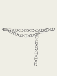 The Open Link Chain Belt in Silver by FRAME-SILVER-AMY Atelier