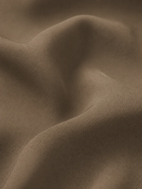 Close-up of fabric drape and texture on the Sonnet Blouse in Moss Brown by FRAME