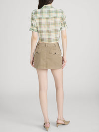 FRAME The Utility Shirt in Jade Green Plaid in JADE GREEN PLAID – Image 2