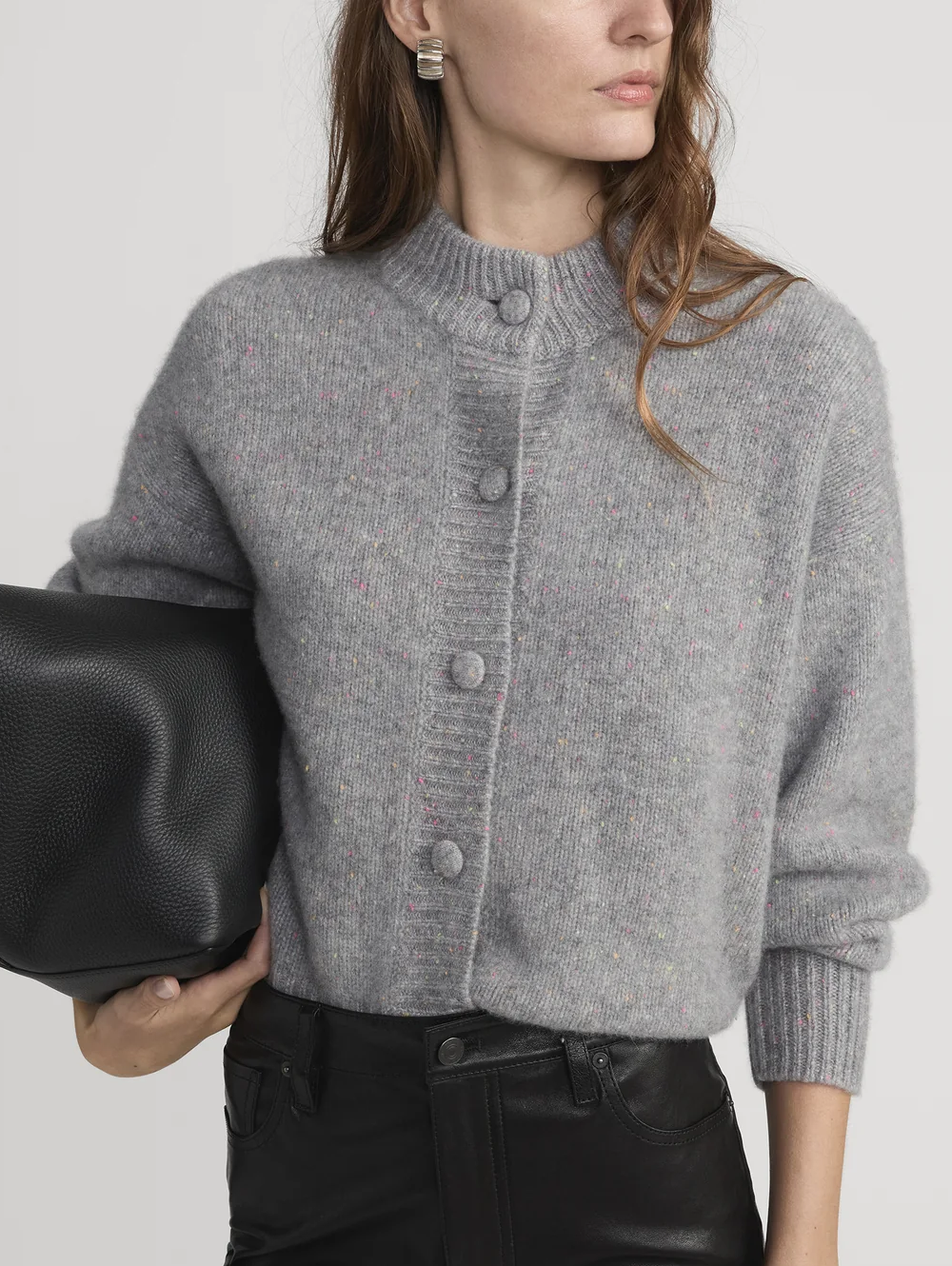 The Cashmere Fleck Cardi