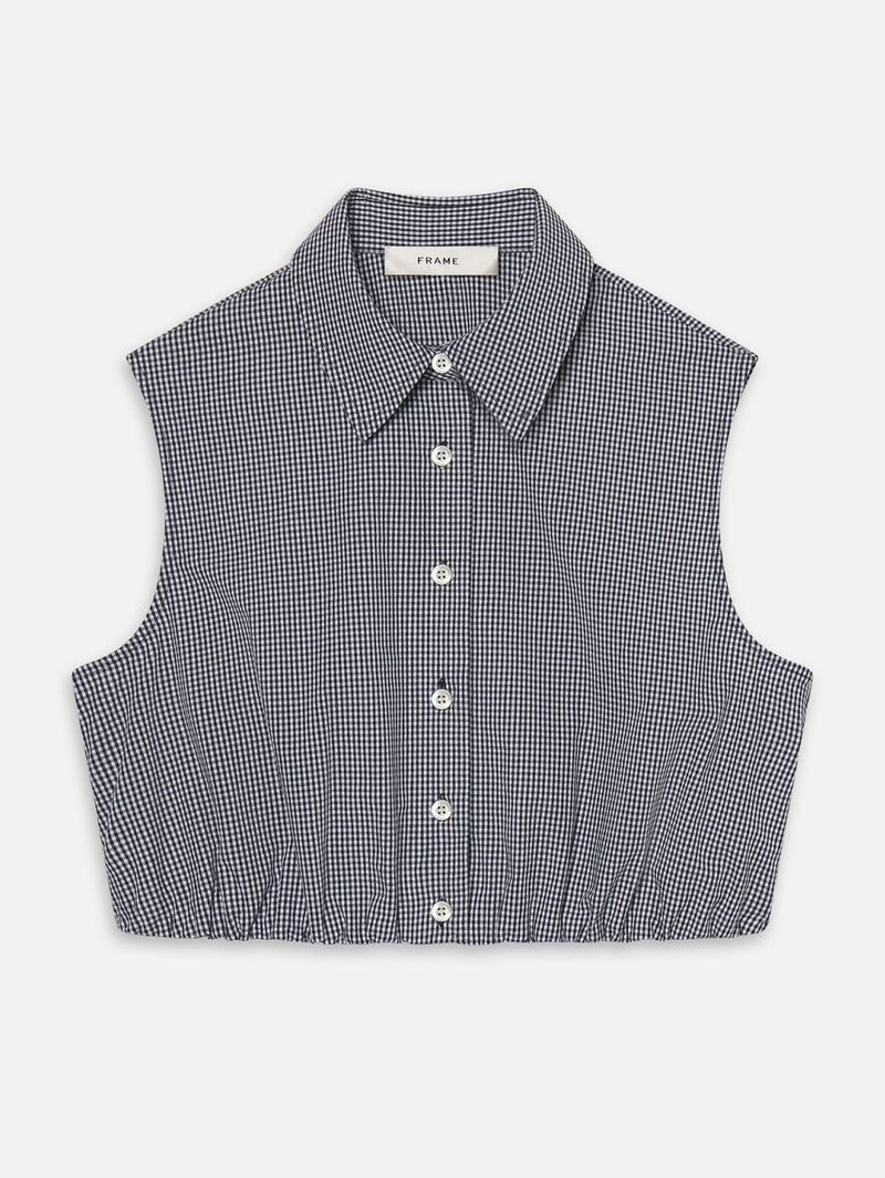 The Check Top in Navy Multi