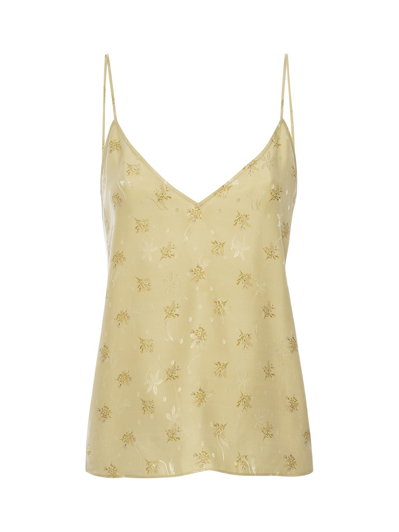 V-Neck Cami Top in Golden Floral