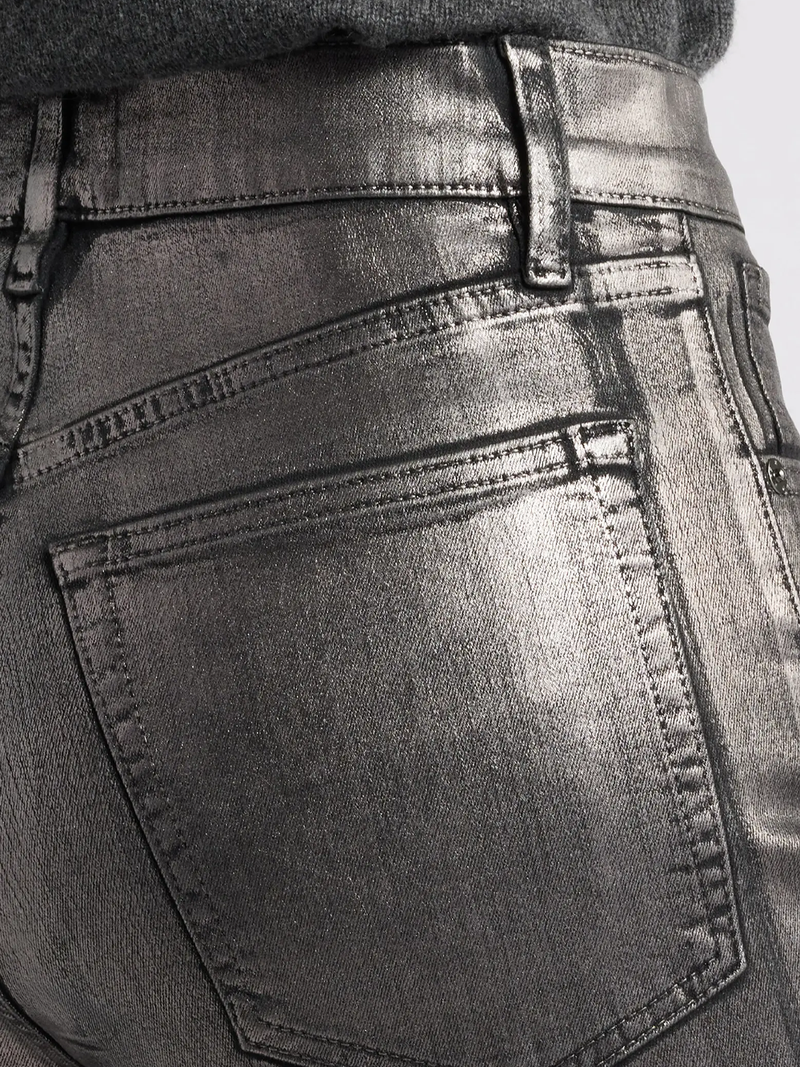 Le Sleek Straight Leg Coated Jeans