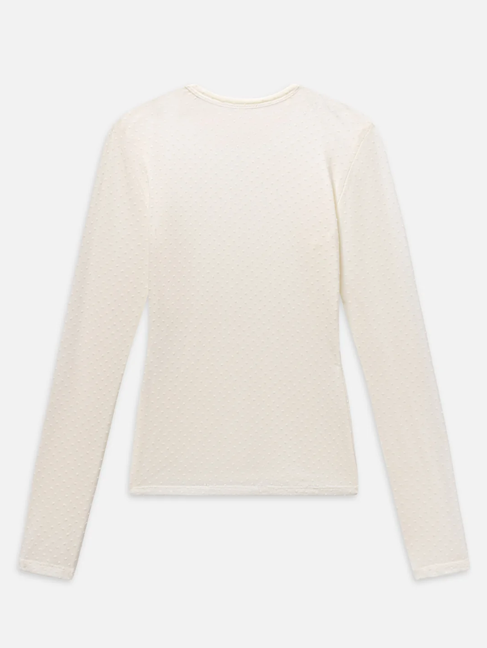 The Mesh Polka Dot Top in Cream