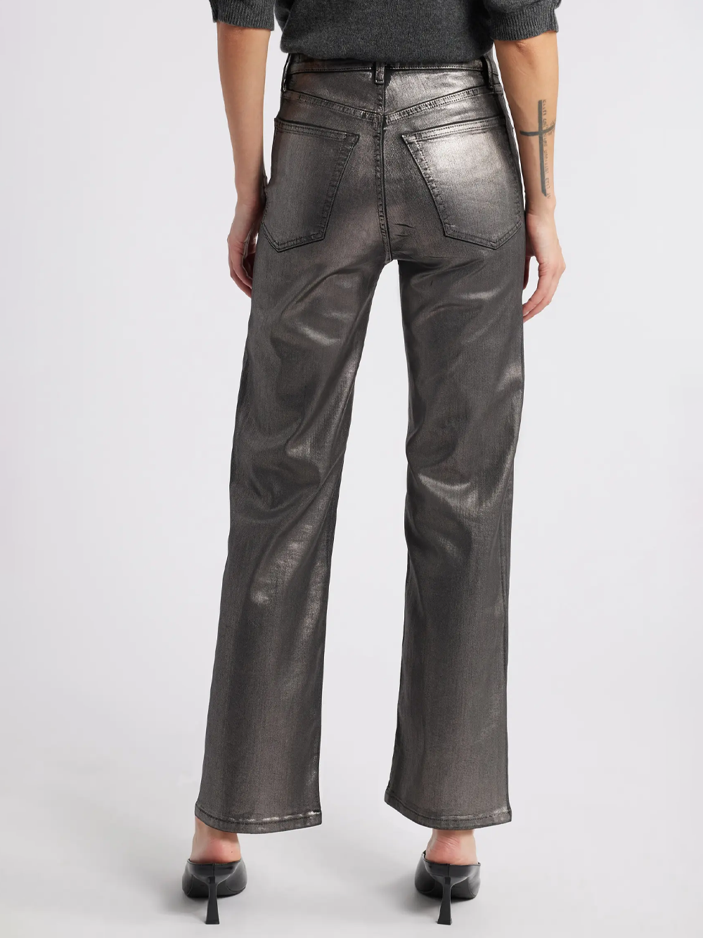 Le Sleek Straight Leg Coated Jeans
