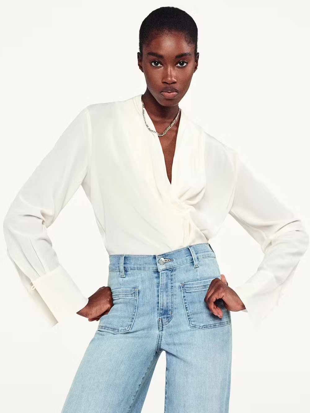 Shawl Collar Blouse