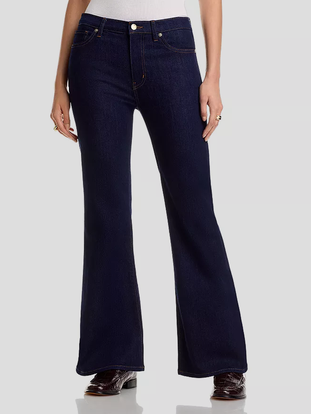 The Icon High Rise Flare Jeans in Rinse