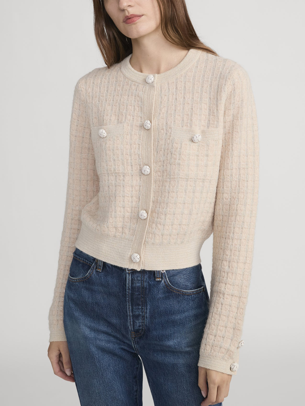 The Lurex Check Cardi