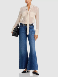 The Lax High Rise Flare Jeans in Antidote Raw Fray