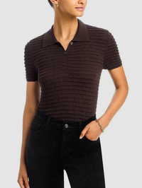The Smocked Polo in Chestnut