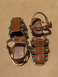 Sera Turquoise Stone Sandal by FREDA SALVADOR - View 2