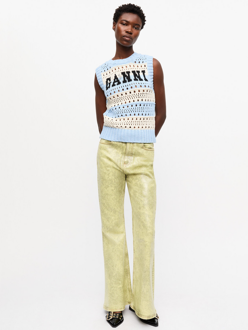 Light Blue Striped Vest