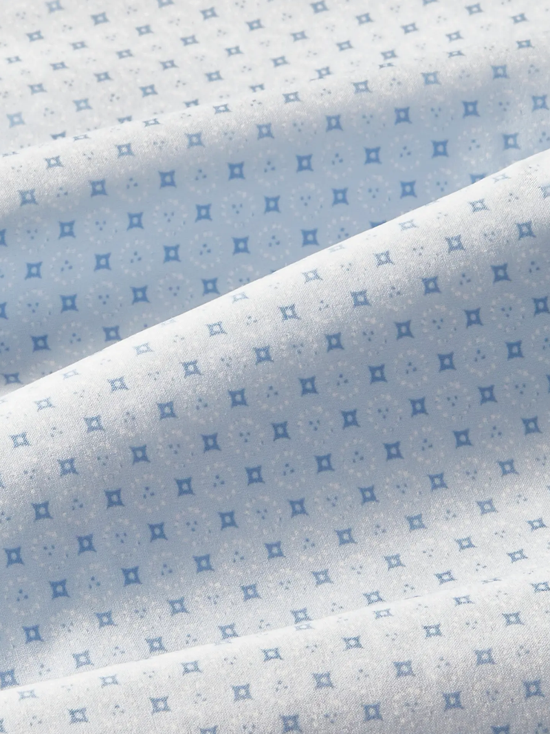 Leeward No Tuck Dress Shirt in Sky Medallion Geo