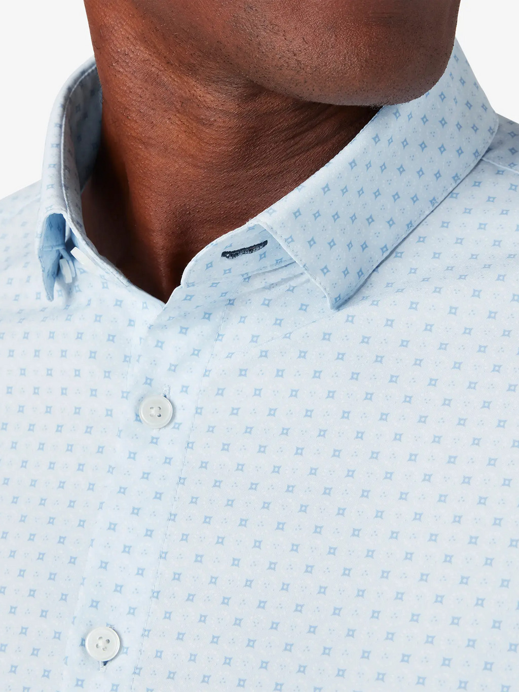 Leeward No Tuck Dress Shirt in Sky Medallion Geo