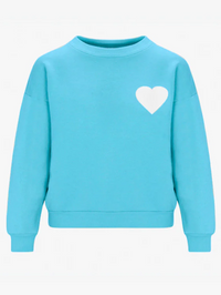 Heart Sweatshirt in Aquamarine