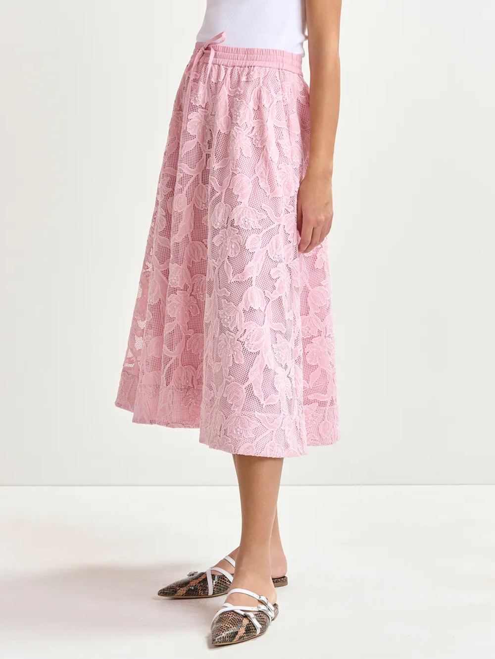 Heast Lace Midi Skirt