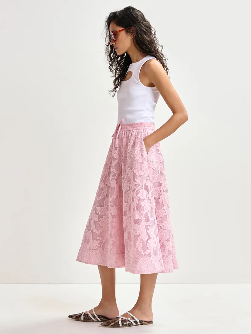 Heast Lace Midi Skirt
