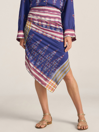 Aegis Midi Skirt by ILIO NEMA-IKAT SCARF-AMY Atelier
