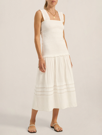 ILIO NEMA Maia Midi Dress in WHITE VOILE – Image 1