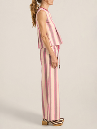 Tzimi Top in Pink Mykonos Stripe
