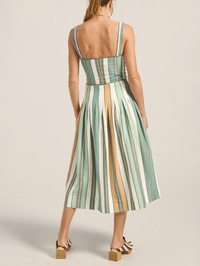 Agape Skirt in Green Fez Stripe